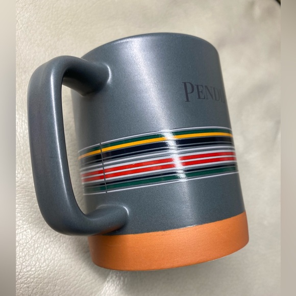 Pendleton National Parks 18oz Coffee Mug Striped Blue Blanket Stoneware Cup Gray - Picture 3 of 6